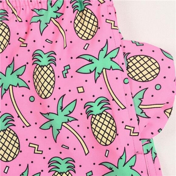 Men's Pineapple Swim Trunks with Compression Liner | 5 Inch Board Shorts - Picture 6 of 8